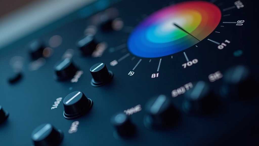 Lookup table color wheel interface showing hue adjustments and saturation controls for motion graphics grading